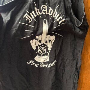 Never Worn! Ink Addict tank top in black - XL